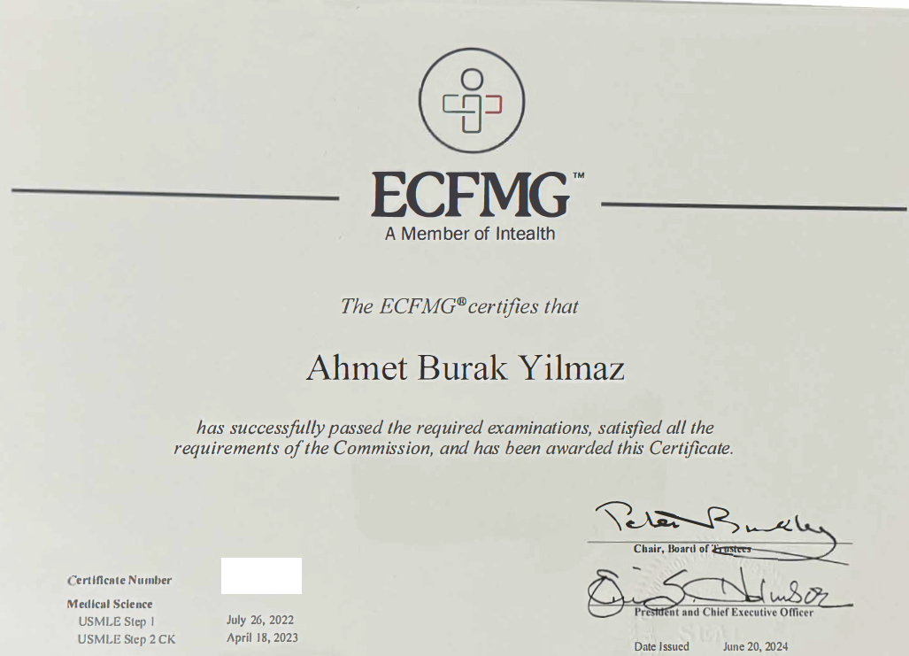 ECFMG Sertifikası